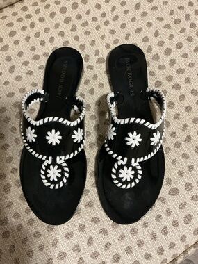 NWT Jack Rogers Black and White jelly Sandals-size 11